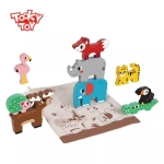 Дървена игра за баланс Tooky Toy - Jungle, 12 части