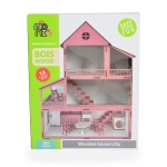 Дървена къща за кукли Moni Toys - Lilly