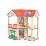 Дървена къща за кукли Moni Toys - Elly