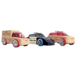 Дървени сглобяеми коли Moni - Rescue Vehicles, 3 броя