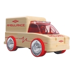 Дървени сглобяеми коли Moni - Rescue Vehicles, 3 броя