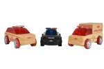 Дървени сглобяеми коли Moni - Rescue Vehicles, 3 броя