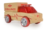 Дървени сглобяеми коли Moni - Rescue Vehicles, 3 броя