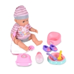 Пишкаща кукла Tutu love - С обувки, гърне и прибори, 31 cm, Асортимент