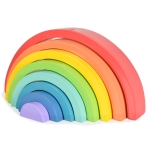 Дървена игра за баланс Tooky Toy - Rainbow