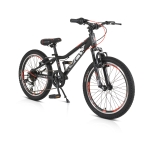 Велосипед със скорости Byox - Tucana 20", Черно & Червено