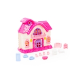 Детска сгъваема къща за кукли Polesie Toys - 12 части