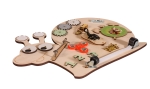 Дървена дъска Moni Toys - Монтесори, Cat