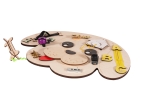Дървена дъска Moni Toys - Монтесори, Cat