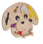 Дървена дъска Moni Toys - Монтесори, Cat