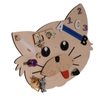 Дървена дъска Moni Toys - Монтесори, Cat