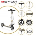 Сгъваема тротинетка Byox - Chic, Бяла