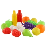 Игрален комплект Polesie Toys - Плодове и зеленчуци, 19 елемента