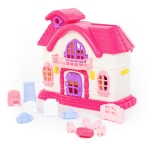 Детска сгъваема къща за кукли Polesie Toys - 12 части