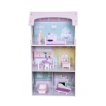 Дървена къща за кукли Moni Toys - Anna, С обзавеждане