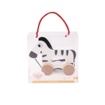 Дървена играчка за дърпане Tooky Toy - Zebra