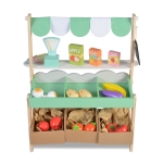 Дървен комплект супермаркет с продукти Moni Toys