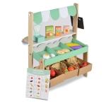 Дървен комплект супермаркет с продукти Moni Toys