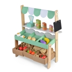 Дървен комплект супермаркет с продукти Moni Toys