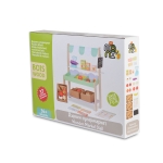 Дървен комплект супермаркет с продукти Moni Toys