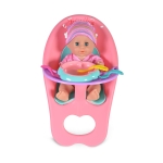 Пишкаща кукла Tutu love - С легло и стол за хранене, 31 cm