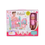 Пишкаща кукла Tutu love - С легло и стол за хранене, 31 cm