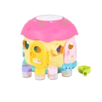 Детски музикален сортер Moni Toys - Fantastic Mushroom House, Розов