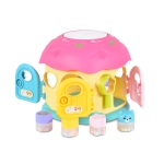 Детски музикален сортер Moni Toys - Fantastic Mushroom House, Розов
