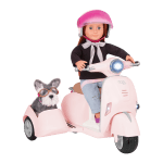 Комплект за кукли Battat - Our Generation, Мотоциклет с кош