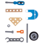 Дървен комплект Hape - Млад изобретател, Мотоциклет, 34 части