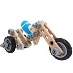 Дървен комплект Hape - Млад изобретател, Мотоциклет, 34 части