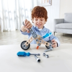 Дървен комплект Hape - Млад изобретател, Мотоциклет, 34 части