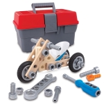 Дървен комплект Hape - Млад изобретател, Мотоциклет, 34 части