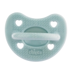 Силиконова залъгалка Chicco - Soft Lux, Синя и сива, 6 - 16 m, 2 броя