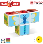 Магнитен конструктор Geomag - Magicube, Насекоми и карти, 11 части