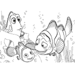Двулицев пъзел Lisciani - Nemo, За оцветяване, 24 части