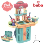 Игрален комплект Buba - Кухня в куфарче, Синя