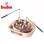 Детски комплект с въдица Buba - 24 рибки, Сив