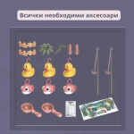 Детски игрален комплект Buba - Рибки, Сив