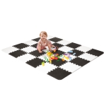 Мек пъзел - килим за игра KinderKraft - Luno, Черен