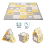 Мек пъзел - килим за игра KinderKraft - Luno Shapes, Жълт