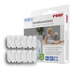 Протектори за контакти Reer - Бели, 10 броя