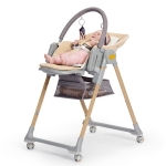 Столче за храненe 2 в 1 KinderKraft - Lastree, Дървесно