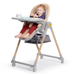 Столче за храненe 2 в 1 KinderKraft - Lastree, Дървесно