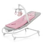 Бебешки шезлонг 2 в 1 Kinderkraft - Felio 2, Peony Rose