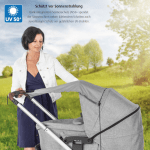 Сенник за количка Reer - Shine Safe, Сив Меланж