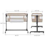Бебешка кошара KinderKraft - Neste Up 2, Beige