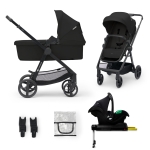 Бебешка количка 4 в 1 Kinderkraft - Newly, Moonlight Grey