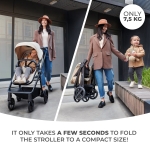 Бебешка количка 4 в 1 Kinderkraft - Newly, Moonlight Grey