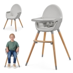Столче за хранене 2 в 1 Kinderkraft - Fini 2, Grey